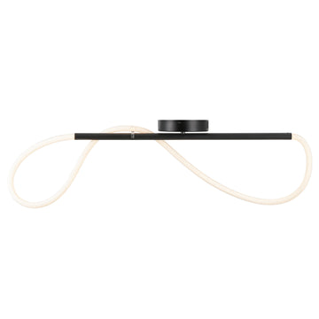Alessio Contemporary Minimalist 360 Adjustable Silicone Neon Rope Dimmable Linear Integrated LED Flush Mount - JONATHAN Y